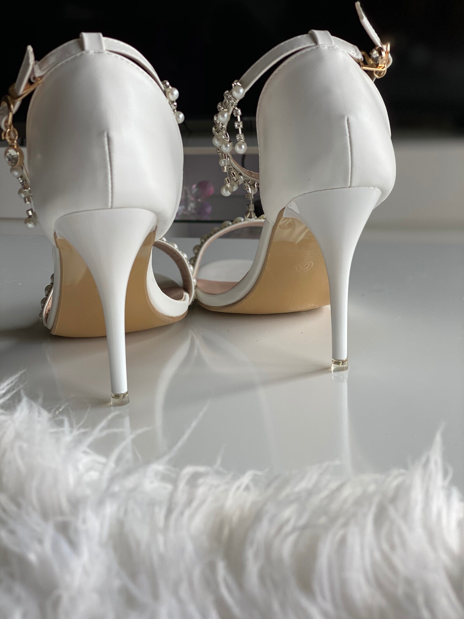 pearl shoes heels