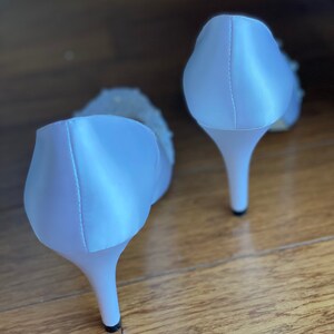 Heels custom in bright white image 9