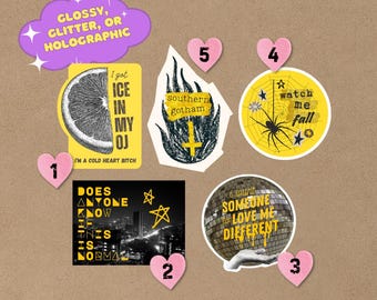 NEW DESIGNS Ego Death Black and Yellow Unofficial Waterproof Vinyl Stickers