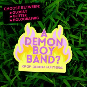 KPDH Saja Boys KPop Demon Hunters Boy Band Waterproof Vinyl Sticker