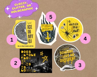 NEW DESIGNS Ego Death Black and Yellow Unofficial Waterproof Vinyl Stickers