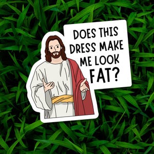 Funny Jesus Waterproof Vinyl Sticker