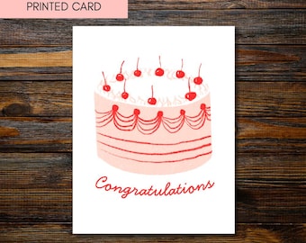 Sweet Little Congratulations Cake PRINTED Card