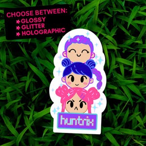 Cute KPDH Huntrix Chibi KPop Demon Hunters Waterproof Vinyl Sticker