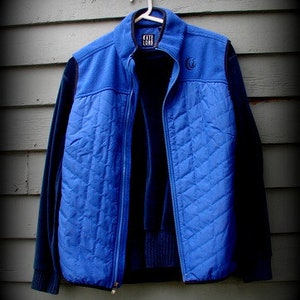 Vintage Royal Blue Velour Vest Lined Winter Outerwear Ladies Large