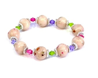 Child's Memorial Bracelet Using Dried Flowers