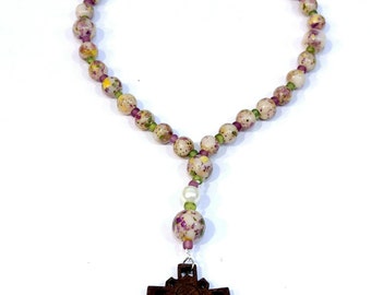 Protestant/Anglican Prayer Beads Using Dried Flowers