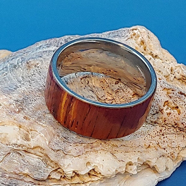 Handmade Ring, Wood Ring, Cocobolo, Wedding Band, Wood Band, Anniversary Gift, Cocobolo Ring