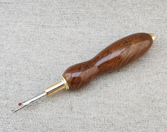 Handcrafted Seam Ripper, Wood Handle Seam Ripper, Dyed Box Elder Burl ...