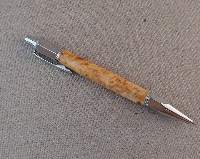 Handcrafted Wood Mechanical Pencil Box Elder Burl Sketch Etsy