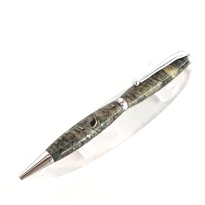 Handcrafted Wood Ballpoint Pen made with Dyed Box Elder Burl