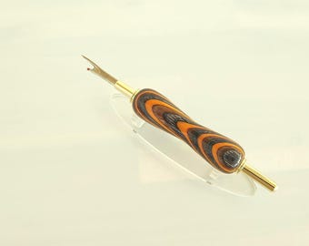 Handcrafted Double-Ended Seam Ripper Stiletto, Dyed Birch Wood, Sewing Gift