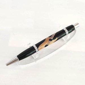 Handcrafted Ballpoint pen, Wood Inlay of Electric Guitar, Guitar Inlay, Gift for Guitar Player, Musician Gift