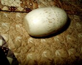 Wooden Egg Shaped Sock Darner Antique Vintage Sewing Darning White Paint Tool