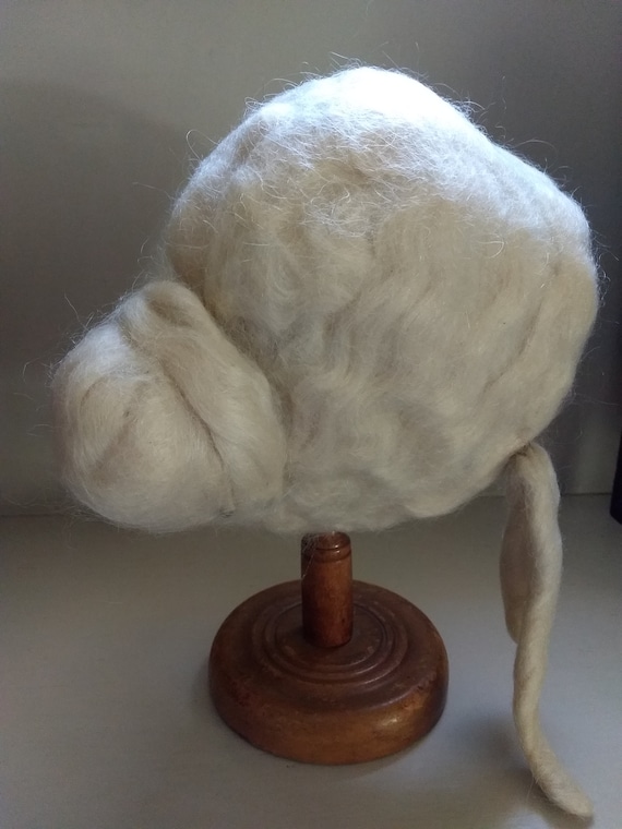 Antique White Mohair Wig Costuming Theatrical Masq