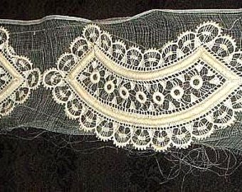 Lot of 4 Applique Old Stock Swiss Embroidery Vintage 1920&#39;s Lace Embellishment