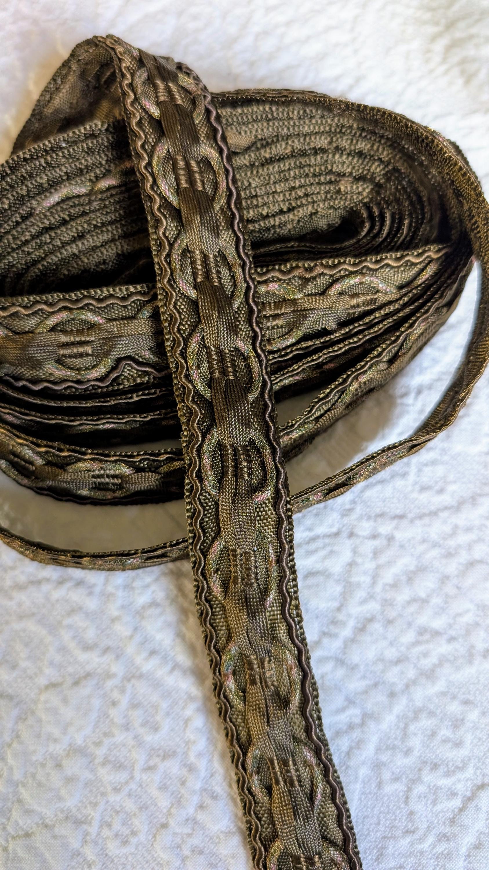 1920er Jahre Metallic Gold Ribbon Braid Seide Rayon Trim Vintage Nähen ...