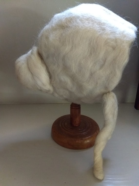 Antique White Mohair Wig Costuming Theatrical Mas… - image 3