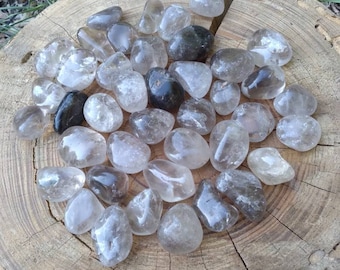 Quartz fumé poli- Quartz fumé- Morceau lisse de quartz fumé- Couleurs variables- Mise à la terre- Morceau de 1 pouce