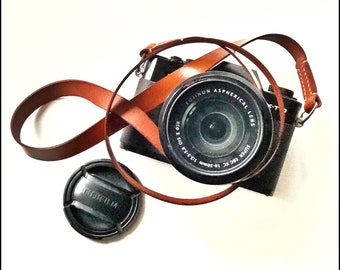Leather camera strap | Camera neck strap | Luxury camera strap | camera strap | Handmade