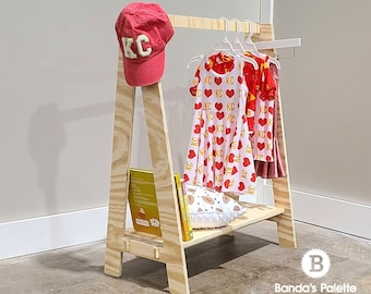 Dress Up Station - As Seen on Pinterest, Dress Up Storage, Hero Up, Closet, Montessori Rack, Children's Wardrobe , Clothing Rack, Dress Up