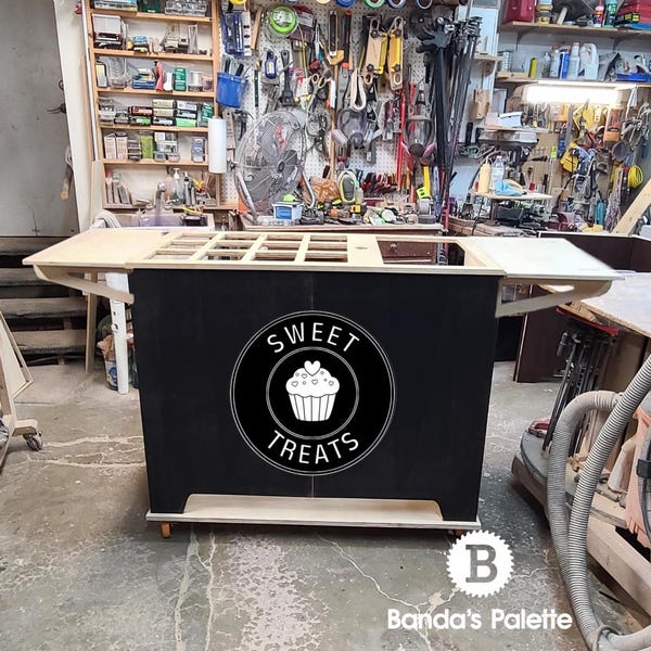 Foldable Charcuterie Cart, Portable Snack Cart, Tradeshow Cart, Dessert Cart, Wedding Bar, Company Events, Mobile Charcuterie Cart