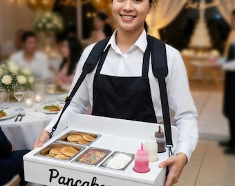Erdbeeren, Cannoli, Kaviar, Tiramisu, Catering-Platte, Veranstaltungen, Hochzeiten, Partys, Serviertablett, Tragbare Wurstwaren, Personalisierbar mit Branding