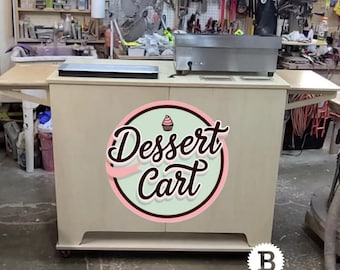 Folding Mobile Pancake Cart, Mini Pancake, Dessert Cart, Grill Cart, Collapsible Cart, Tradeshow Cart, Dessert Cart, Wedding Bar, Carrito
