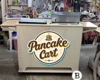 Mobile Pancake Cart, Mini Pancake, Dessert Cart, Grill Cart, Collapsible Foldable Cart, Tradeshow Cart, Dessert Cart, Wedding Bar,