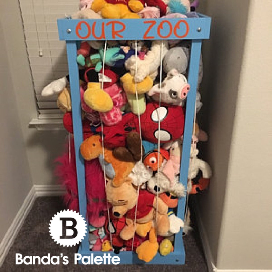 2', 32, 3', 4' Stuffed Animal Zoo, Wood Animal Holder, Storage, Stuffed