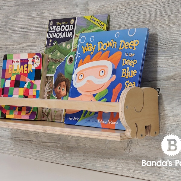 Elephant Bookshelf Etsy