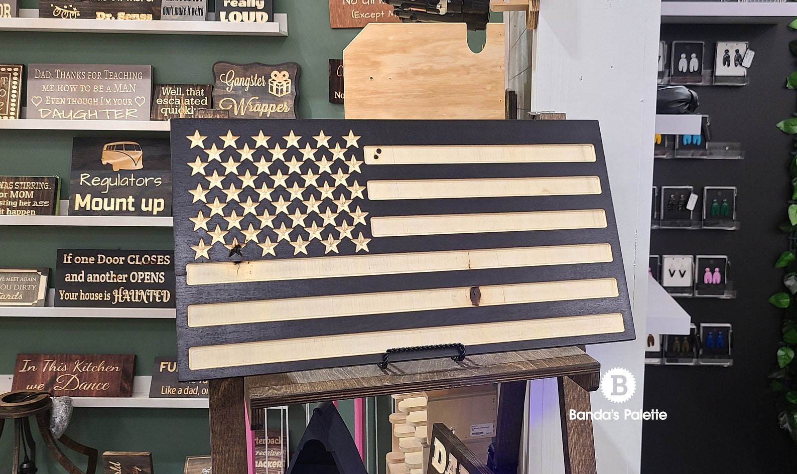 Wood American Flag Rustic American Flag Wood Art Wooden Etsy