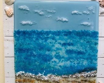 arte oceánico en vidrio