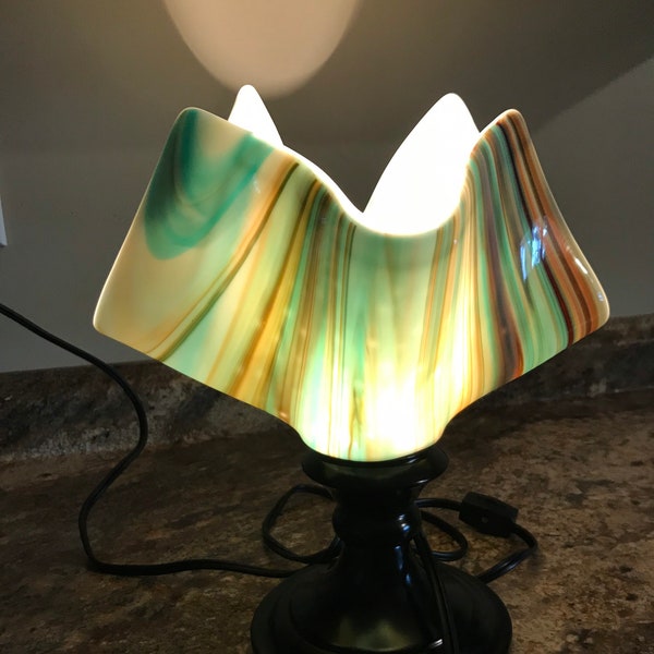 Fused Glass Lamp Etsy