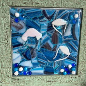 jellyfish art fused glass