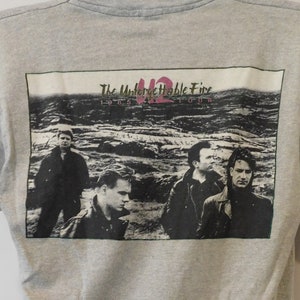 U2 The Unforgettable Fire, U2 concert tour t-shirt, 1985