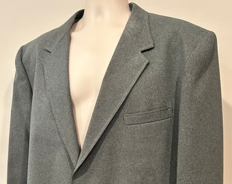 90s Sears men's gray 2 pc suit, The Classic Collection, Action Separates, jacket and trousers, includes free Adolfo silk tie