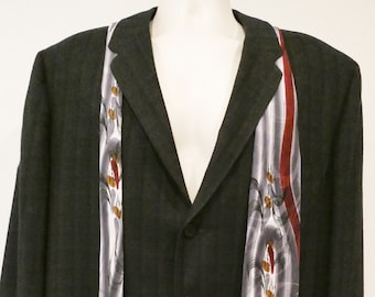 60s men's blazer, sport coat, Tailorcraft Clothes, Harry R. Hirshowitz, The Hub, subtle check pattern, free tie included