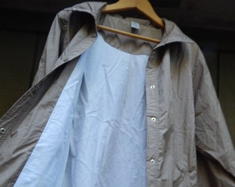 90s windbreaker, wrinkled look taupe jacket, Large