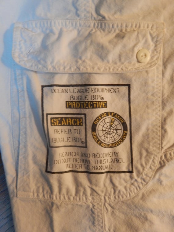 80s men's white cargo pants, Bugle Boy, Ocean Lea… - image 1