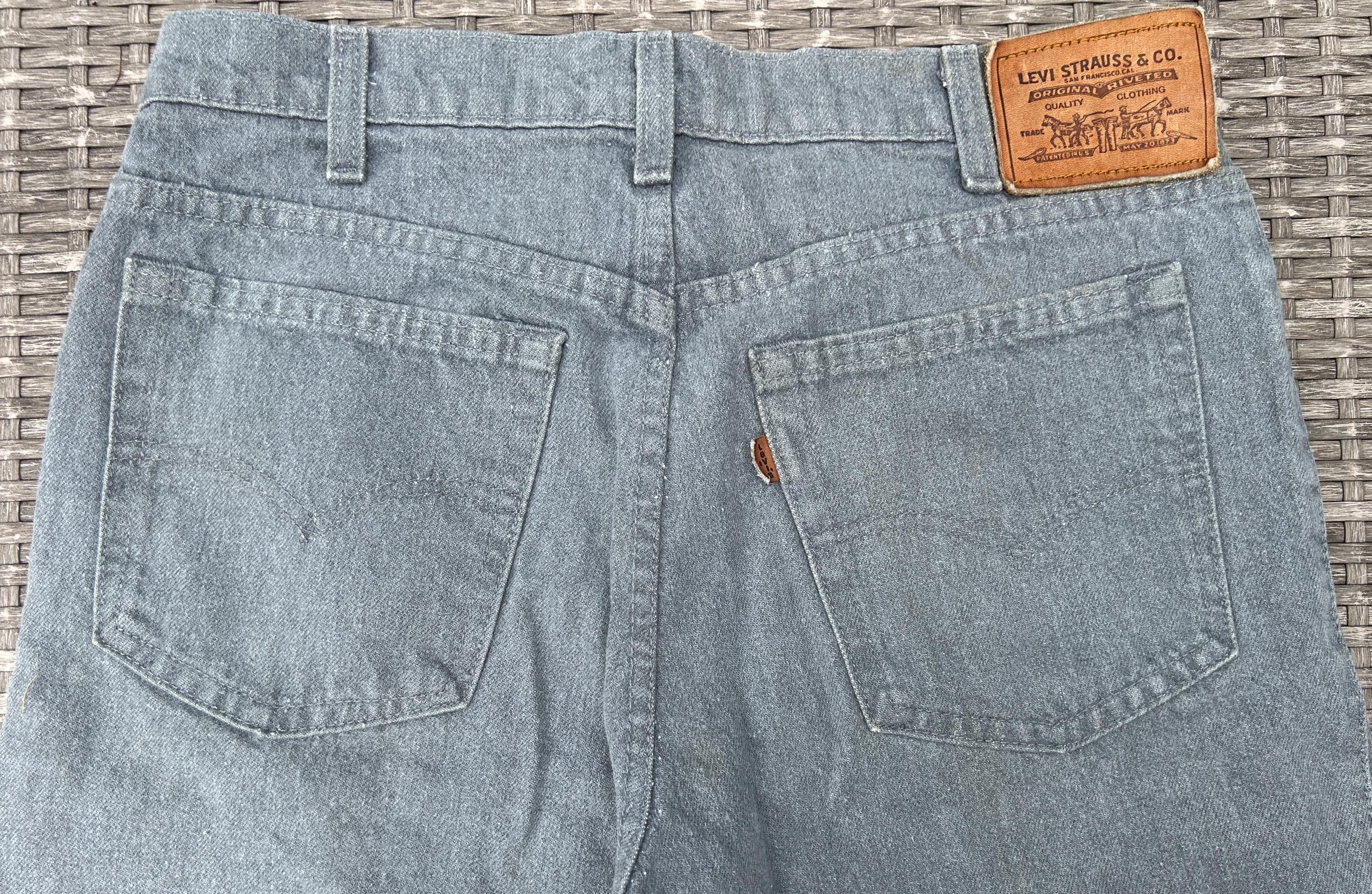 Vintage Levi’s denim for layer No.2 80s Levi's for Men Two-horse Brand Jeans, 549, Gray, Leather Tab +