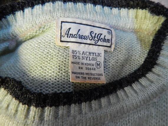 80s youth sweater, Andrew St. John, raglan sleeve… - image 4