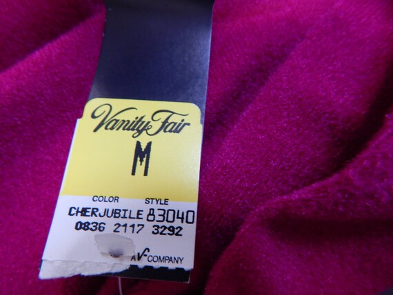 Vanity Fair plush robe, 80s robe, magenta, pink, … - image 4