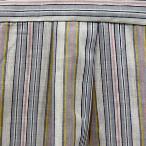 70s men's oxford shirt, half sleeve, Manhattan DQ Originals, striped, big collar image 9