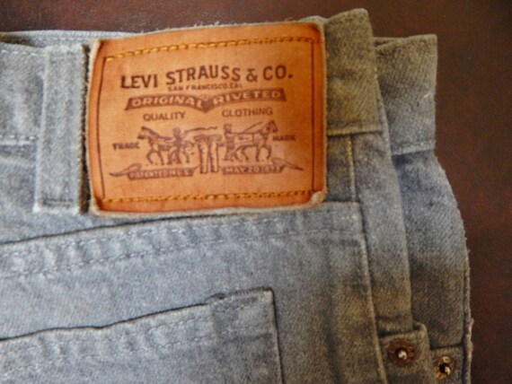 80s Levi Men's Jeans With Leather Tab Two-horse - Etsy