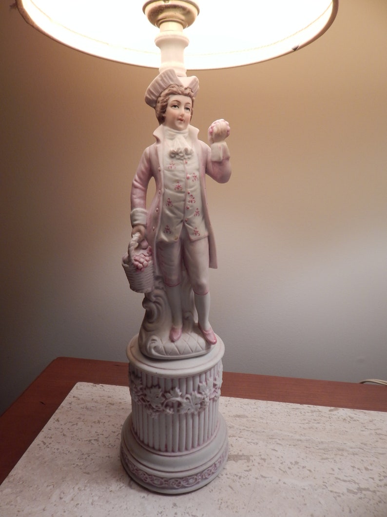 1940s Set of Victorian Figurine Lamps Boudoir Lamps Etsy