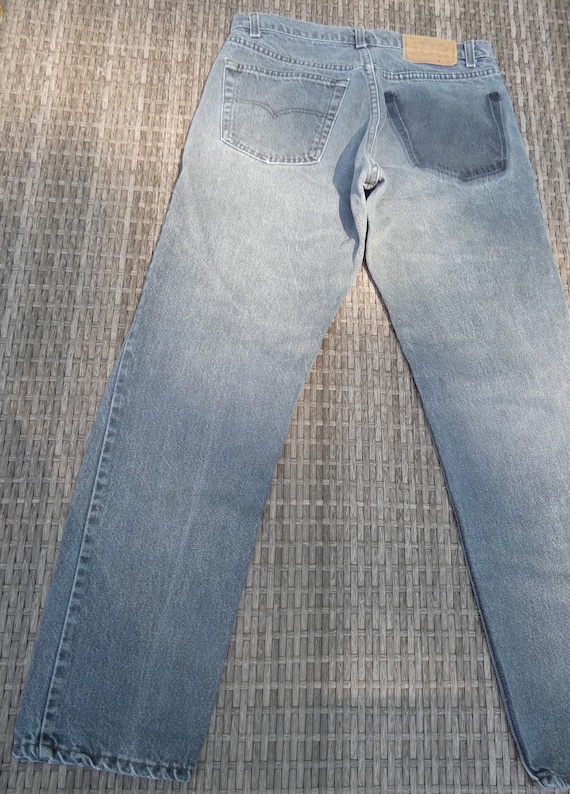 Mens levi jeans with button store back pockets