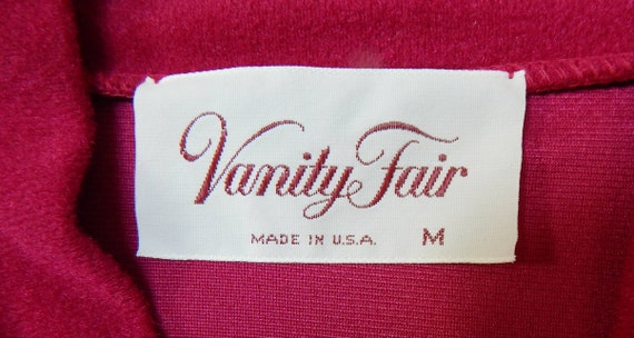 Vanity Fair plush robe, 80s robe, magenta, pink, … - image 5