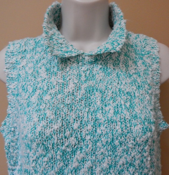 80s ladies sweater vest, seafoam green, Yarnworks - image 2