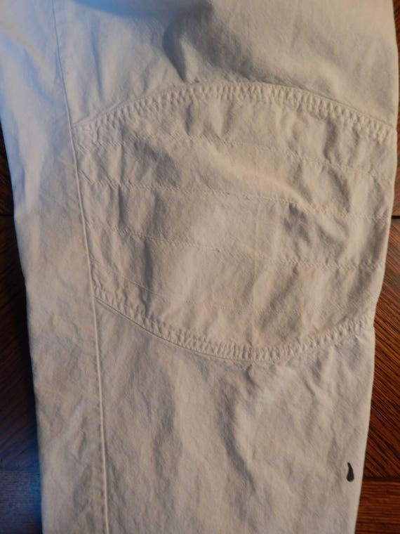 80s men's white cargo pants, Bugle Boy, Ocean Lea… - image 4